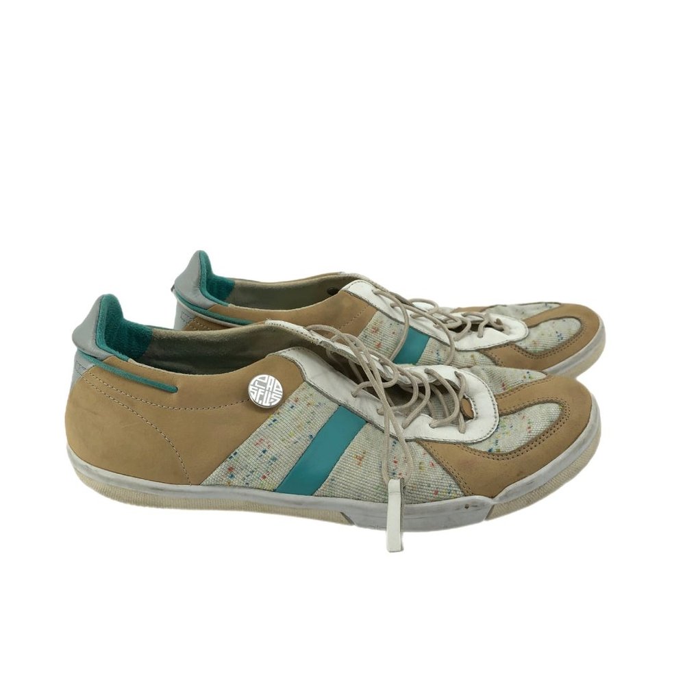 PLAE Beige Athletic Sneakers | Lace-up, Suede and Textile